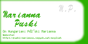 marianna puski business card
