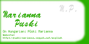 marianna puski business card